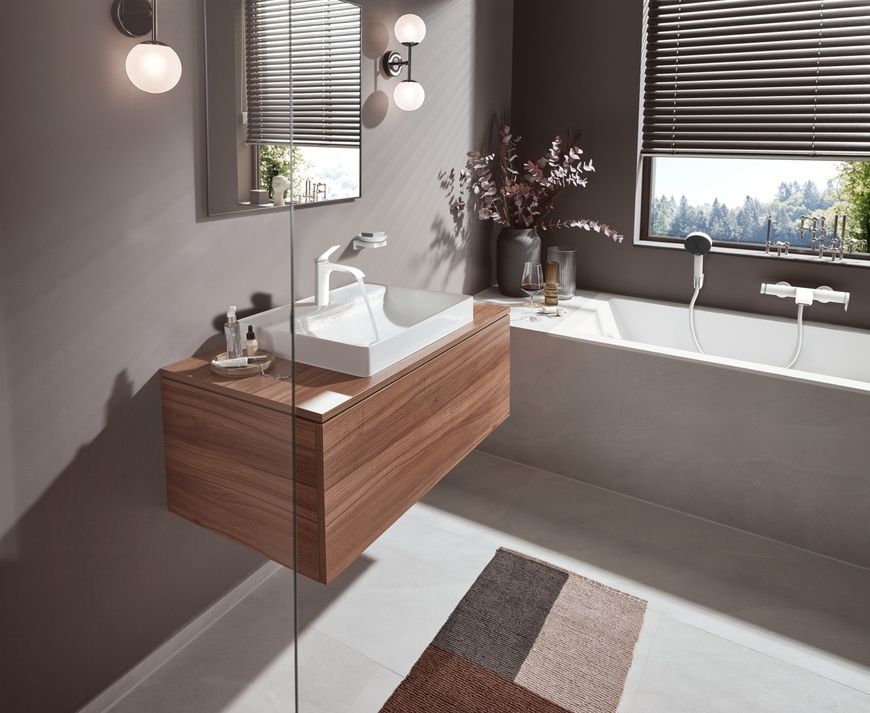 Смеситель для ванны HANSGROHE Vivenis Matt White 75420700 белый матовый - 75420700