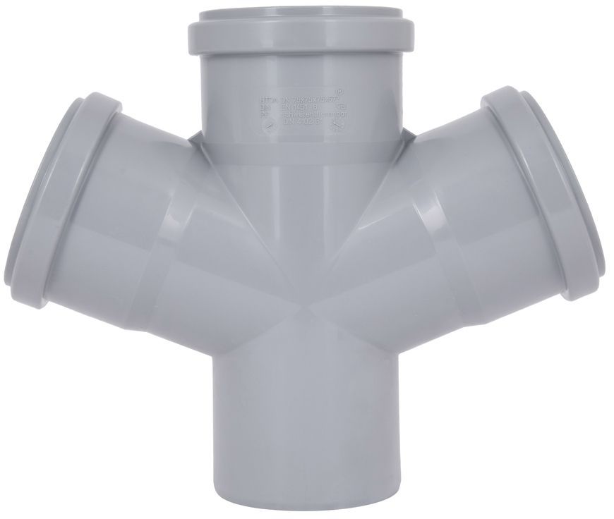 Крестовина канализационная Ostendorf-OSMA HT-System PLUS d75/75/75/75&times;67&deg; SD00057491