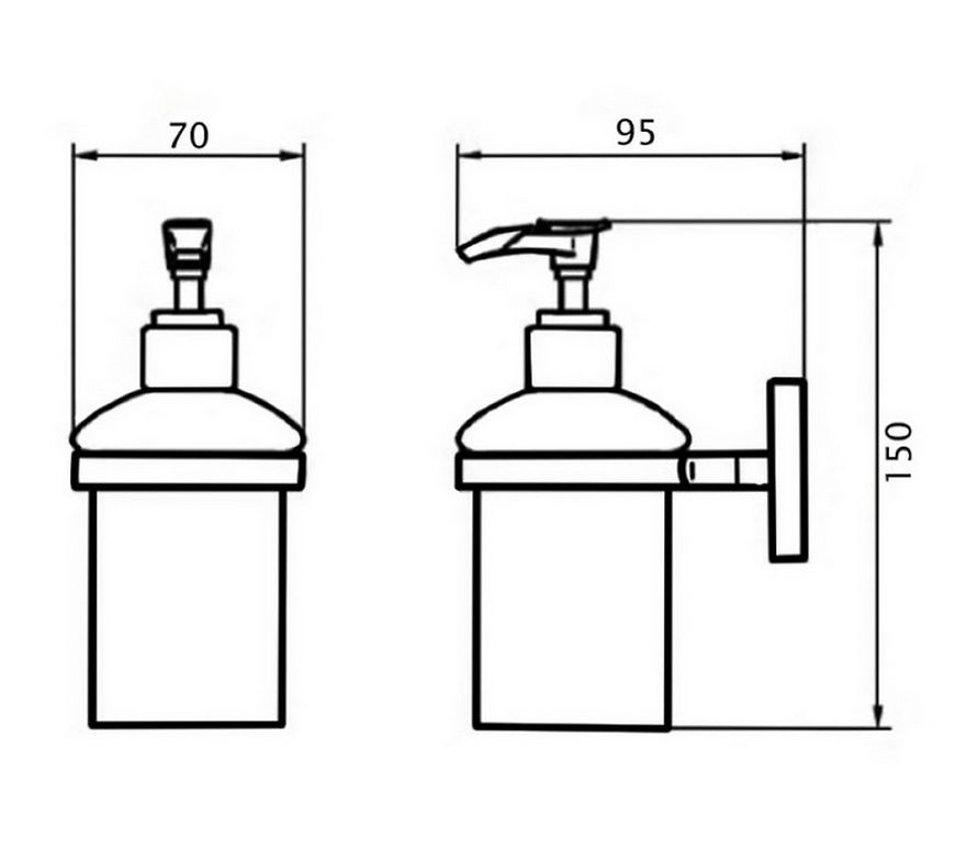 Дозатор для жидкого мыла LIDZ (CRG) 115.02.02 - LIDZCRM1150202