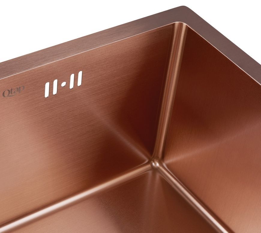 Кухонна мийка інтегрована QTAP D4843BR PVD 2,7/1,0 mm Bronze - QTD4843BRPVD10