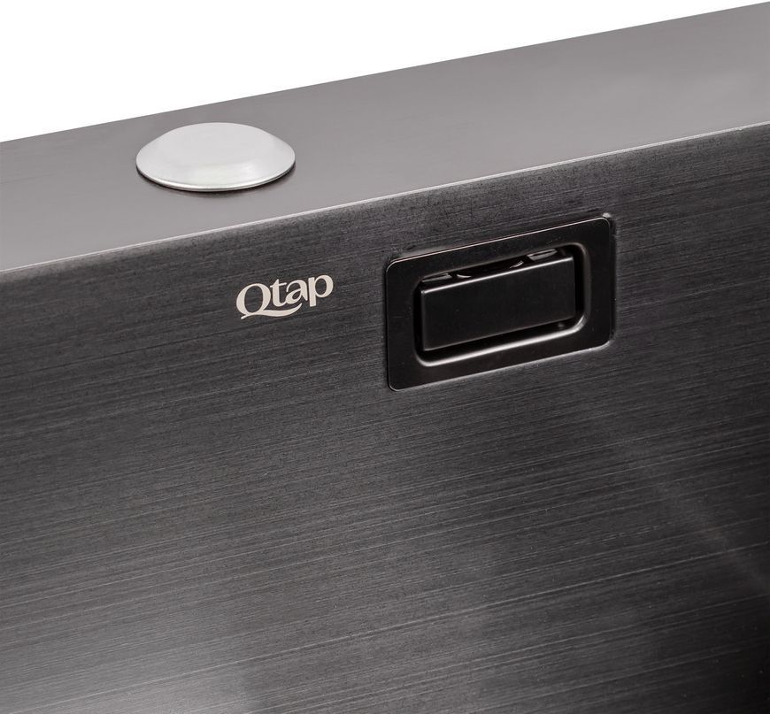 Кухонная мойка интегрированная QTAP DK5050BL PVD 2,7/1,0 мм Black - QTDK5050BLPVD2710