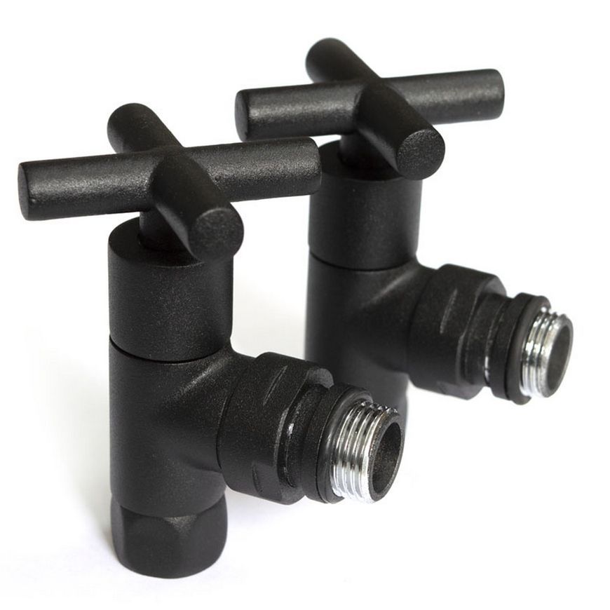 Кран для полотенцесушителя угловой NAVIN Raftec Premium черный муар 1/2"х1/2", 2 шт. 25-231430-3012 - 25-231430-3012
