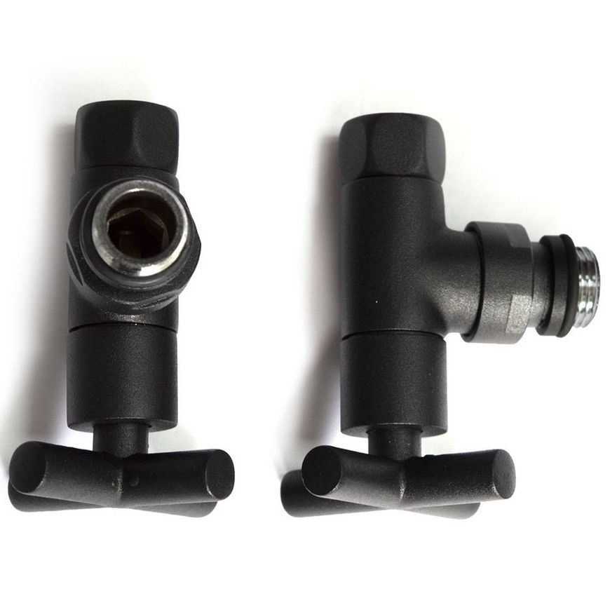 Кран для полотенцесушителя угловой NAVIN Raftec Premium черный муар 1/2"х1/2", 2 шт. 25-231430-3012 - 25-231430-3012