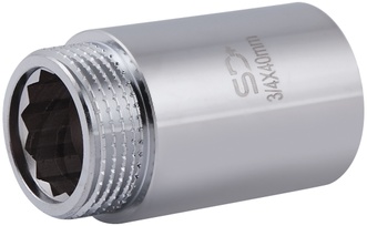 Удлинитель латунный хромированный SD Plus 3/4"НРх3/4"ВР длина 40 мм SD1302040