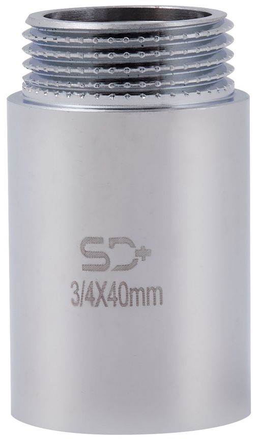 Удлинитель латунный хромированный SD Plus 3/4"НРх3/4"ВР длина 40 мм SD1302040
