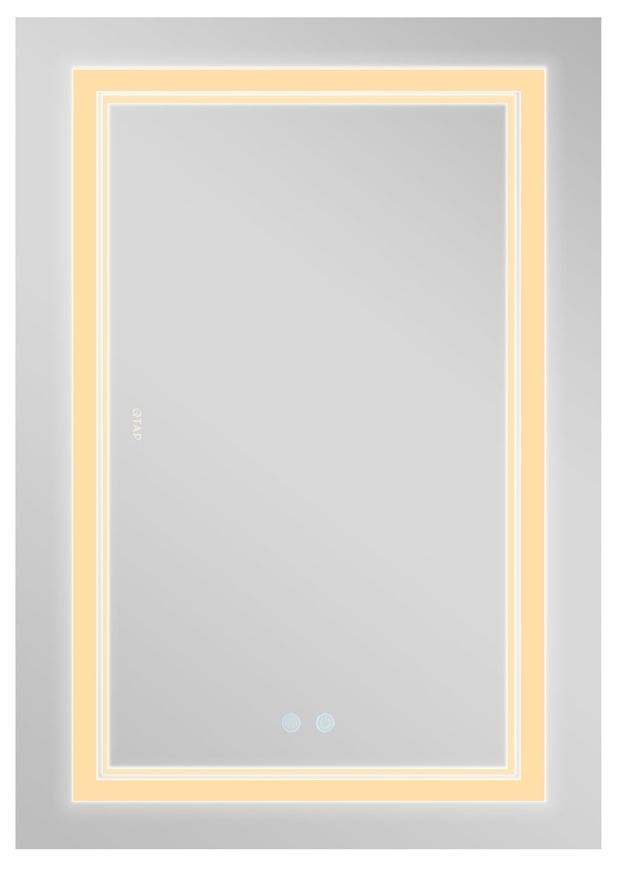 Дзеркало Qtap Cardinal 800х1200 прямокутне з LED-підсвічуванням Touch, з антизапотіванням, з димером, рег. темп. кольору (3000-6500K) QT0478C12080
