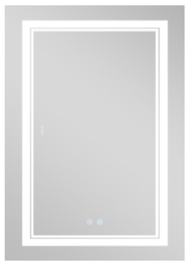 Дзеркало Qtap Cardinal 800х1200 прямокутне з LED-підсвічуванням Touch, з антизапотіванням, з димером, рег. темп. кольору (3000-6500K) QT0478C12080