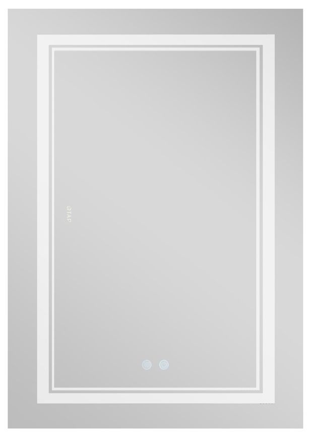 Дзеркало Qtap Cardinal 800х1200 прямокутне з LED-підсвічуванням Touch, з антизапотіванням, з димером, рег. темп. кольору (3000-6500K) QT0478C12080