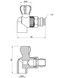 Кран кульовий радіаторний PPR THERMO ALLIANCE 20х1/2" кутовий - DSW431 - 2