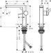 Смеситель для раковины HANSGROHE Tecturis E 150 Fine CoolStart EcoSmart+ Matt Black 73040670 черный с донным клапаном - 73040670 - 2