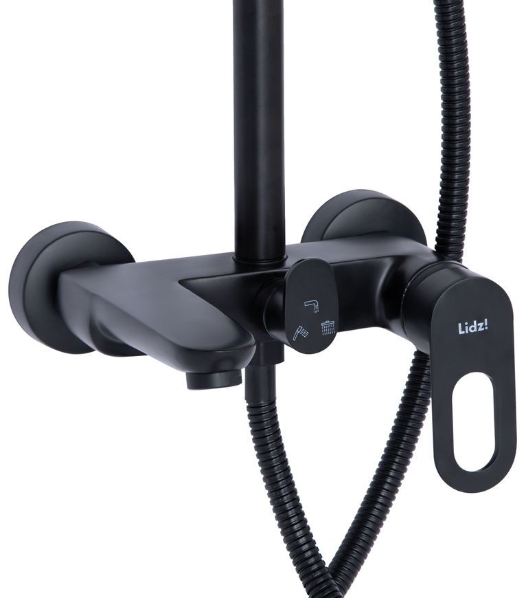 Душова система Lidz Latwa 1030 з виливом Black LDLAT1030BLA45422 - LDLAT1030BLA45422