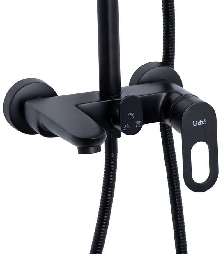Душова система Lidz Latwa 1030 з виливом Black LDLAT1030BLA45422 - LDLAT1030BLA45422