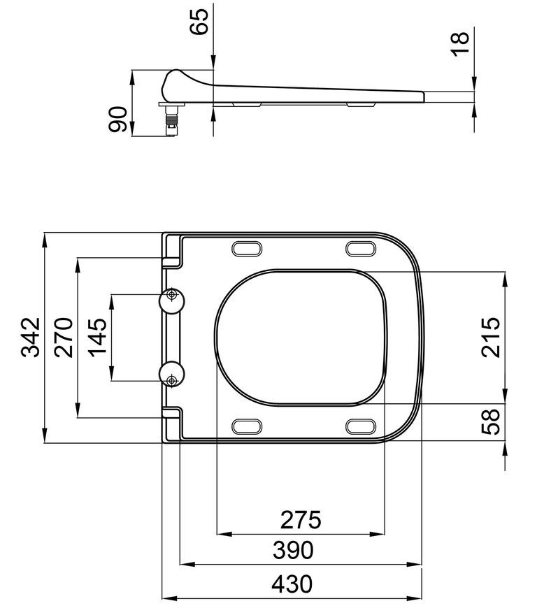 Сидіння для унітаза QTAP (Tern) з мікроліфтом Slim QT99HY2238MB - QT99HY2238MB