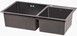 Кухонная мойка двойная интегрированная QTAP S7843BL PVD 2,7/1,0 мм Black - QTS7843BRPVD10 - 3