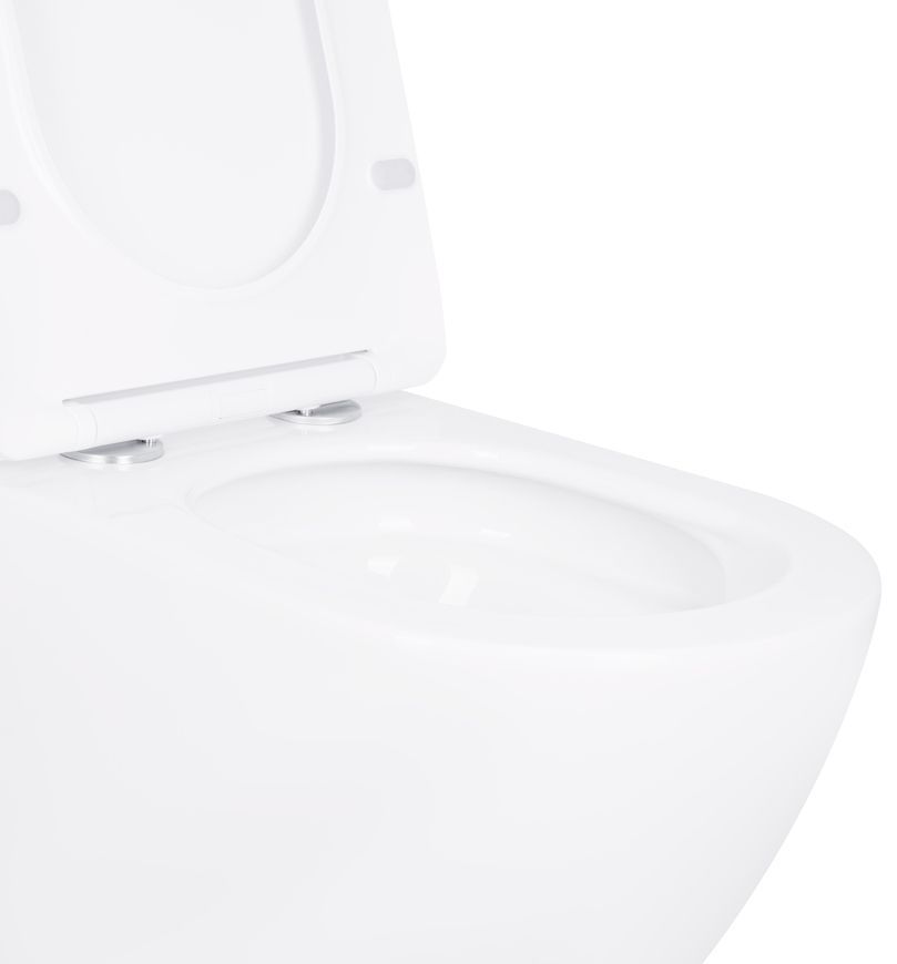 Унитаз подвесной Qtap Robin New Ultra Quiet сиденье Slim Duroplast/Soft-close/Quick relase QT13332381АSW белый - QT13332381АSW