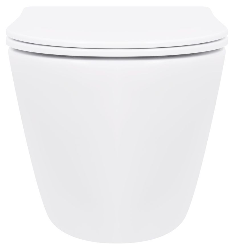 Унитаз подвесной Qtap Robin New Ultra Quiet сиденье Slim Duroplast/Soft-close/Quick relase QT13332381АSW белый - QT13332381АSW