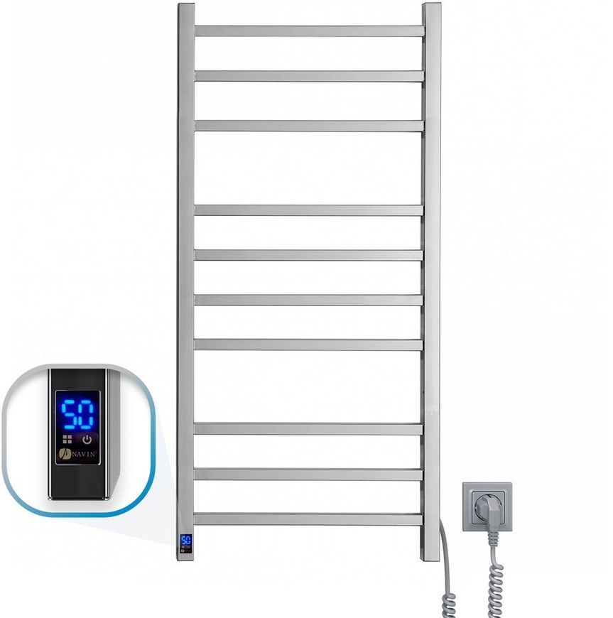 Полотенцесушитель электрический NAVIN Loft 500х1000 Sensor таймер регулятор правый 10-043053-5010 - 10-043053-5010