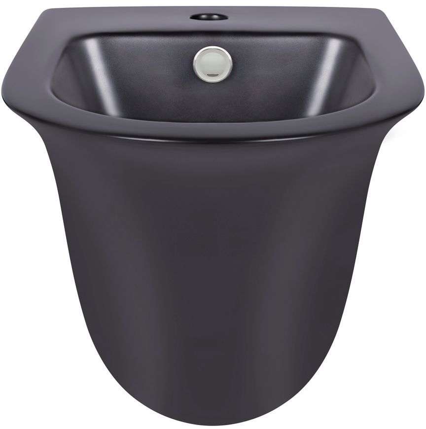 Біде підвісне QTAP Virgo 485х345х365 Matt black QT1855051FMB - QT1855051FMB