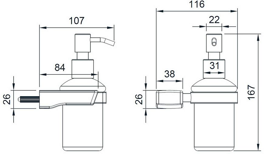 Дозатор для жидкого мыла IMPRESE GRAFIKY ZMK041807310 cерый графит - ZMK041807310
