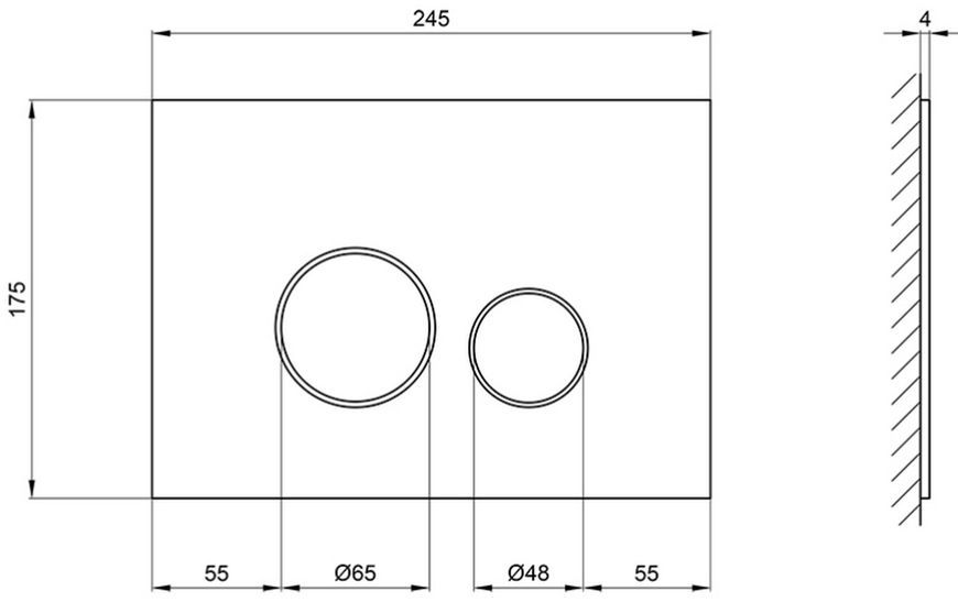 Набор инсталляция 4 в 1 QTAP Nest ST с круглой панелью смыва QT0133M425V1164GW - QT0133M425V1164GW