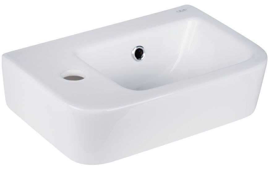 Раковина QTAP Tern 375х245х135 White з донним клапаном QT171110100LW - QT171110100LW