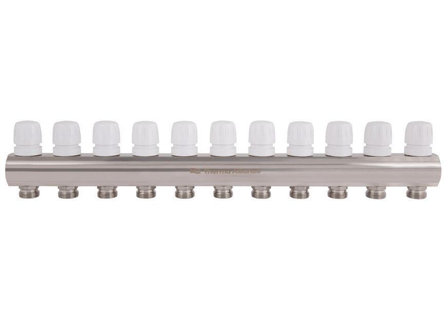 Колектор з витратомірами Thermo Alliance Standart 1" 11 виходів 3/4" SD235W11 латунь - SD235W11