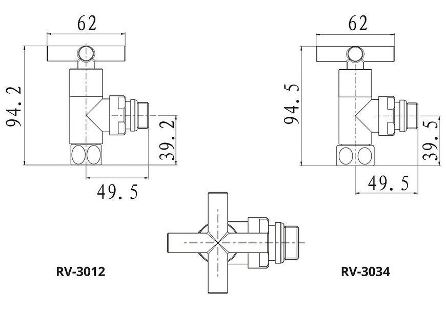 Кран для полотенцесушителя угловой NAVIN Raftec Premium золото 1/2"х1/2", 2 шт. 25-431430-3012 - 25-431430-3012