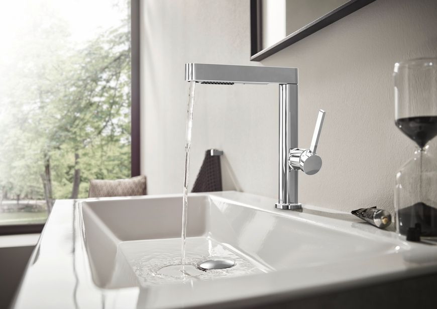 Смеситель для раковины HANSGROHE Finoris 230 2jet выдвижной излив Chrome 76063000 хром с д/к push-open - 76063000