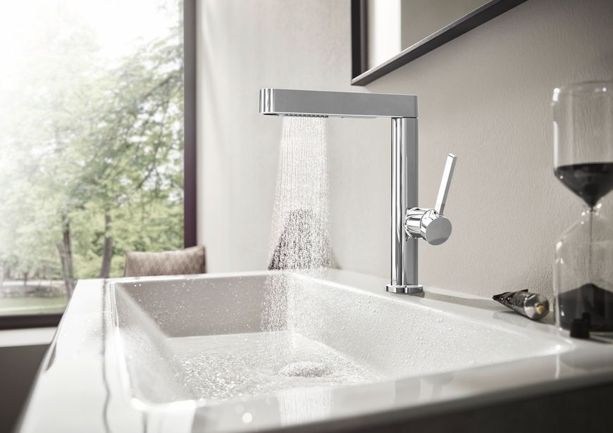 Смеситель для раковины HANSGROHE Finoris 230 2jet выдвижной излив Chrome 76063000 хром с д/к push-open - 76063000