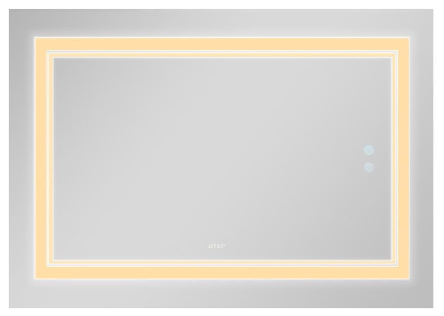 Дзеркало Qtap Cardinal 800х1200 прямокутне з LED-підсвічуванням Touch, з антизапотіванням, з димером, рег. темп. кольору (3000-6500K) QT0478C12080