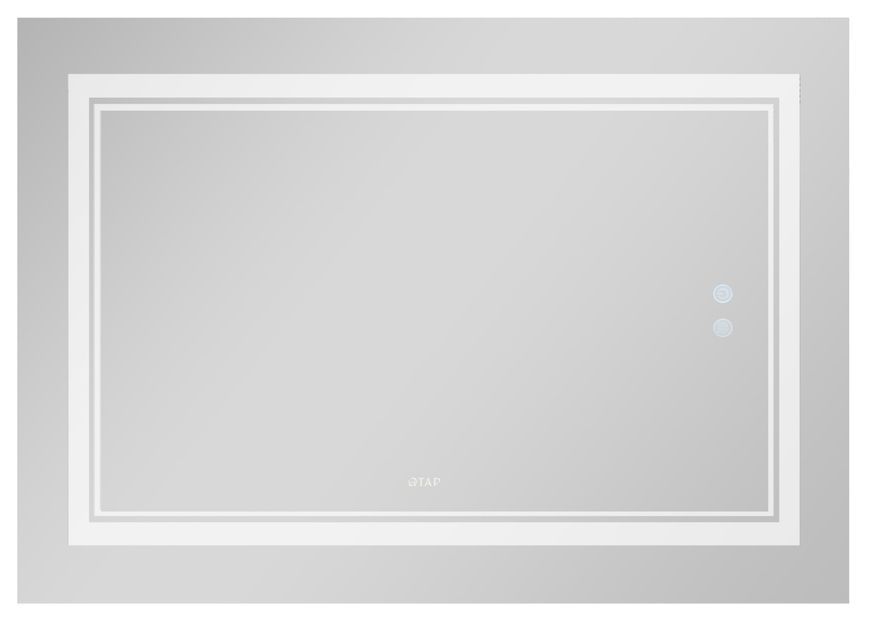 Дзеркало Qtap Cardinal 800х1200 прямокутне з LED-підсвічуванням Touch, з антизапотіванням, з димером, рег. темп. кольору (3000-6500K) QT0478C12080