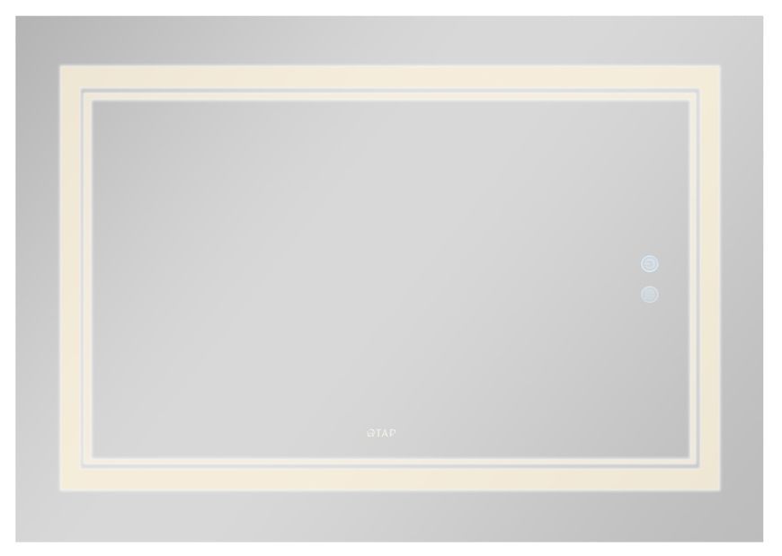 Дзеркало Qtap Cardinal 800х1200 прямокутне з LED-підсвічуванням Touch, з антизапотіванням, з димером, рег. темп. кольору (3000-6500K) QT0478C12080