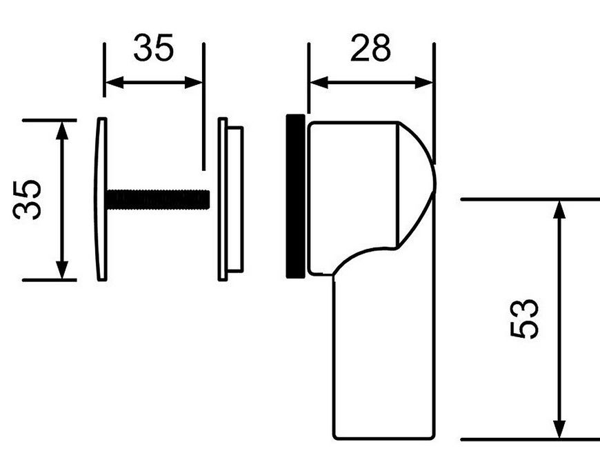 Перелив круглый для кухонной мойки McALPINE хром 35 мм HCOF-14SS