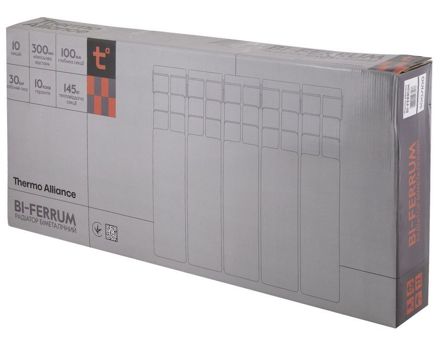 Радиатор биметаллический Thermo Alliance Bi-Ferrum 300/100 1,15 кг F300100B - F300100B