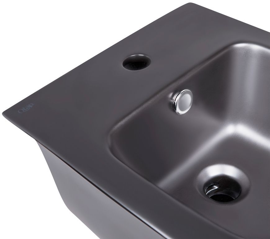 Біде підвісне QTAP Virgo 485х345х365 Matt black QT1855051FMB - QT1855051FMB