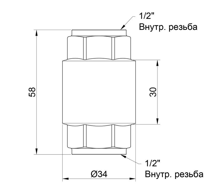 Зворотний клапан SD FORTE 1/2" EURO SF247W15 - SF247W15