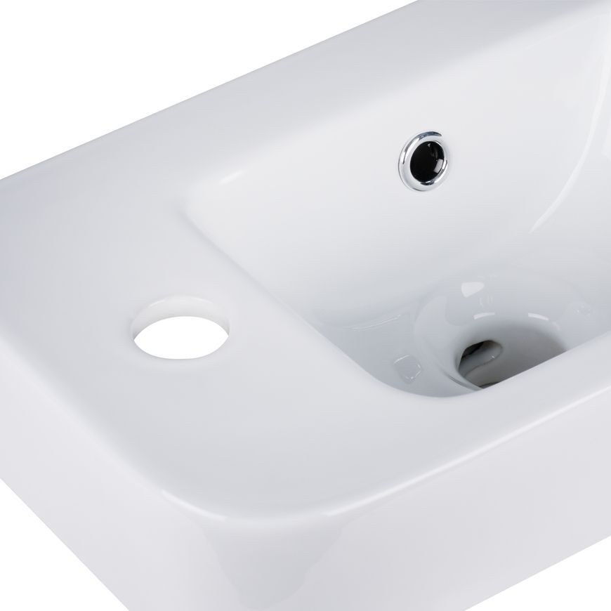 Раковина QTAP Tern 375х245х135 White з донним клапаном QT171110100LW - QT171110100LW