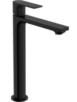 Змішувач для раковини HANSGROHE Rebris E 240 CoolStart чорний матовий 72581670 з донним клапаном - 72581670