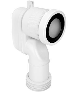 Каналізаційне підключення (коліно) McALPINE 278 мм 90&deg; 97-107/110 мм WC-CON8EXT-BTW