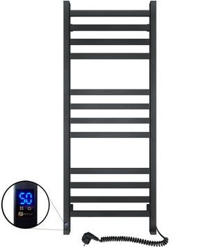 Полотенцесушитель электрический NAVIN Авангард 480х1200 Sensor таймер регулятор правый чёрный 12-228053-4812 - 12-228053-4812