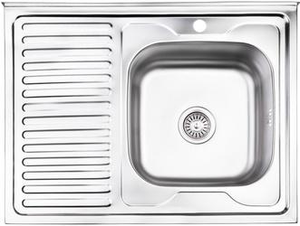 Кухонная мойка LIDZ 6080-R Decor 0,8 мм (180) - LIDZ6080RDEC08