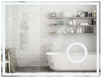 Дзеркало QTAP Stork 600x800 з LED-підсвічуванням, лінза, сенсорний вимикач, годинник QT157814226080W