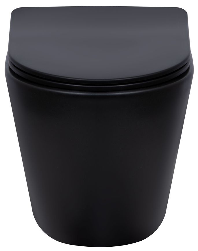 Унітаз підвісний Qtap Scorpio Ultra Quiet сидіння Slim Duroplast/Soft-close/Quick relase чорний QT14332380AMB - QT14332380AMB