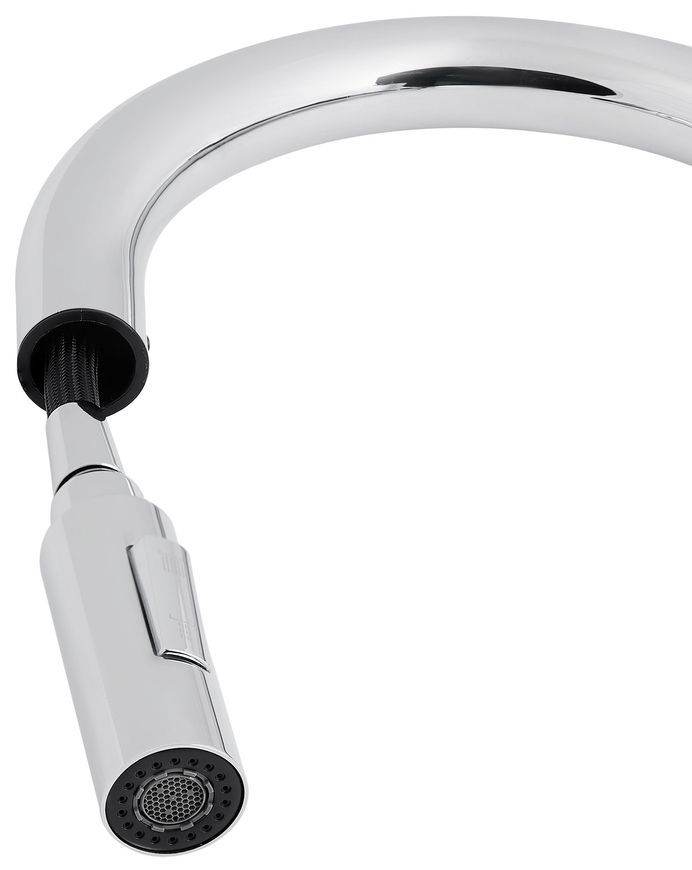 Змішувач для кухні Qtap Lenicka з висувним виливом Chrome QTLEN9138103UC - QTLEN9138103UC