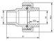 Муфта американка полипропиленовая PPR Blue Ocean "Белый" латунь 25х3/4" НР SD00042216 - SD00042216 - 2