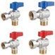Комплект кранів кульових кутових з накидною гайкою Thermo Alliance Standart 1/2", 3/4" ВЗ для підключення котла TAS225RBW1520