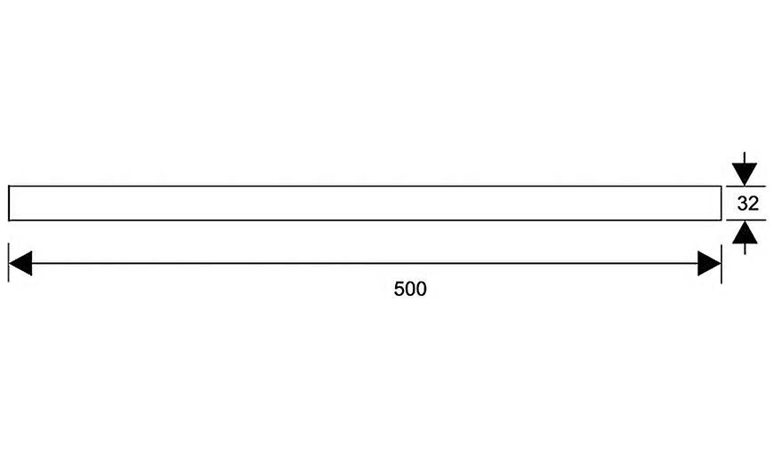 Подовжувач горизонтальний McALPINE 500 мм для сифону до умивальника 32х32 мм хром латунь RS3