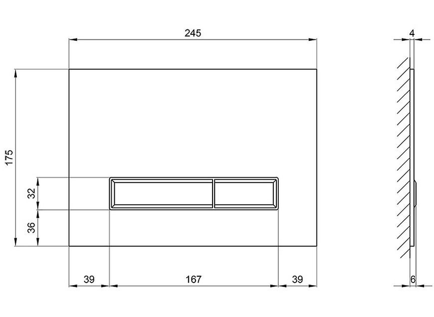 Панель смыва для унитаза QTAP Nest QT0111V1105GW - QT0111V1105GW