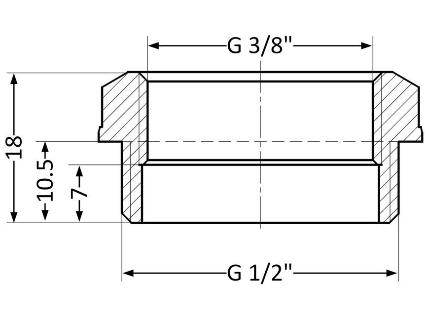 Футорка латунная Thermo Alliance Standart 1/2" НРх3/8" ВР SD423159