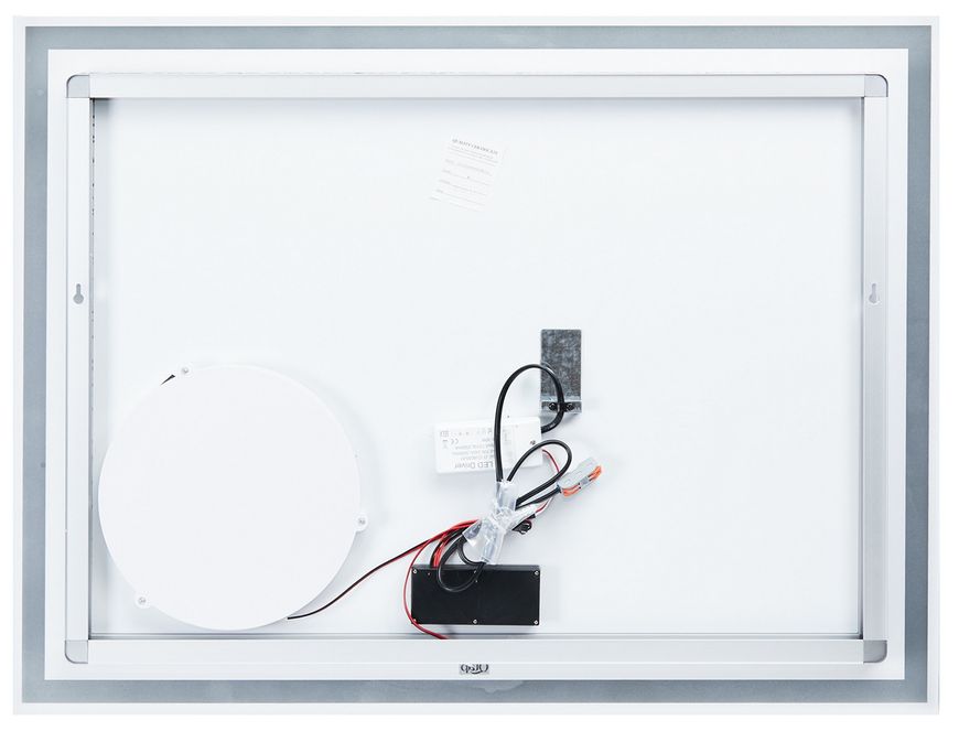 Зеркало QTAP Stork 600x800 с LED-подсветкой, линза, сенсорный выключатель, часы QT157814226080W